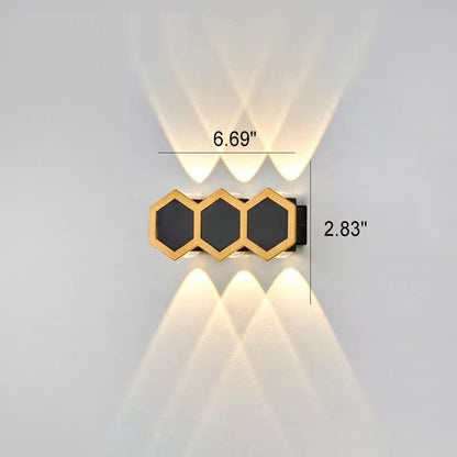 Comb Hexagon Wall Sconce, Honeycomb LED Outdoor Wall Light for Patio, Entrance & Garden Wall