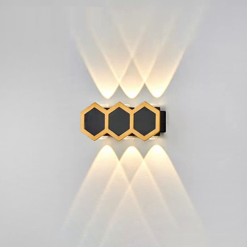 Comb Hexagon Wall Sconce, Honeycomb LED Outdoor Wall Light for Patio, Entrance & Garden Wall