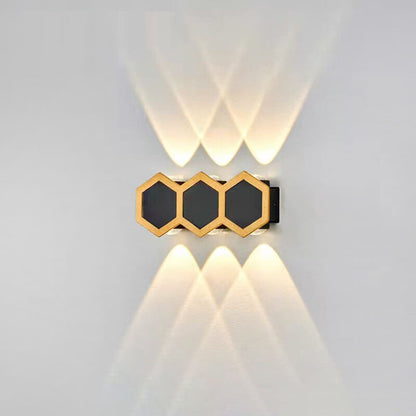 Comb Hexagon Wall Sconce, Honeycomb LED Outdoor Wall Light for Patio, Entrance & Garden Wall