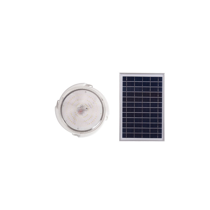 Solstice Solar Ceiling Light, White Solar Shed Light for Workshop, Summerhouse & Garden Room