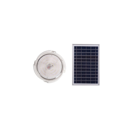 Solstice Solar Ceiling Light, White Solar Shed Light for Workshop, Summerhouse & Garden Room
