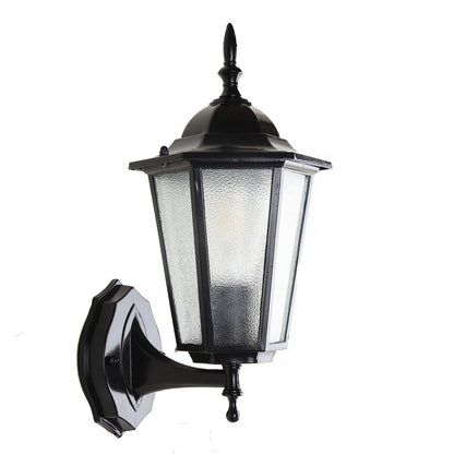 Ellerby Frosted Glass Wall Lantern, Black Bronze IP65 Waterproof Outdoor Porch Light for Front & Side Door