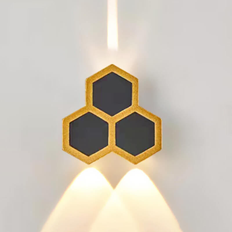 Comb Hexagon Wall Sconce, Honeycomb LED Outdoor Wall Light for Patio, Entrance & Garden Wall