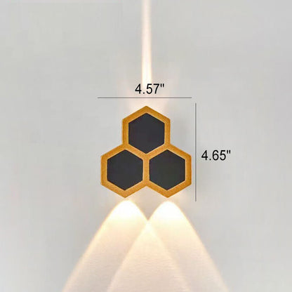 Comb Hexagon Wall Sconce, Honeycomb LED Outdoor Wall Light for Patio, Entrance & Garden Wall