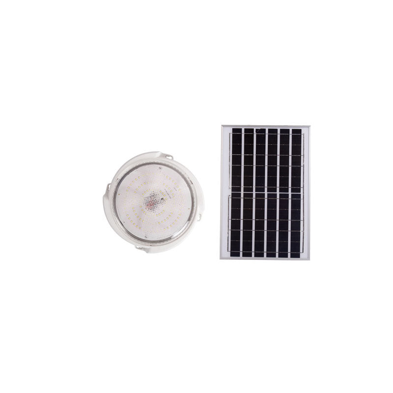 Solstice Solar Ceiling Light, White Solar Shed Light for Workshop, Summerhouse & Garden Room