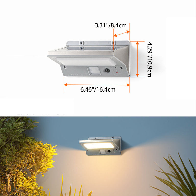 Norton Solar Wedge Sconce, Black Wireless Solar Outdoor Wall Light for Fence, Shed & Gate Post