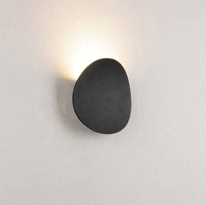 Thorne Round Glass Wall Sconce, Sand Black IP65 Waterproof LED Outdoor Porch Light for Front Door & Entryway