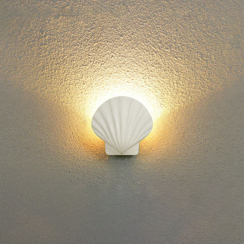 Cowrie Shell Wall Sconce, IP65 Waterproof LED Outdoor Wall Light for Courtyard, Terrace & Garden Wall
