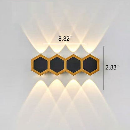 Comb Hexagon Wall Sconce, Honeycomb LED Outdoor Wall Light for Patio, Entrance & Garden Wall