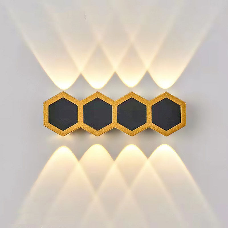Comb Hexagon Wall Sconce, Honeycomb LED Outdoor Wall Light for Patio, Entrance & Garden Wall