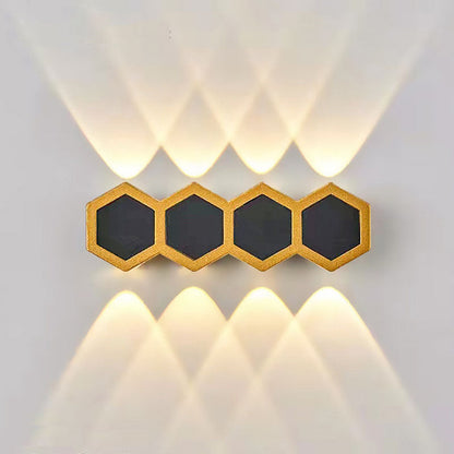 Comb Hexagon Wall Sconce, Honeycomb LED Outdoor Wall Light for Patio, Entrance & Garden Wall