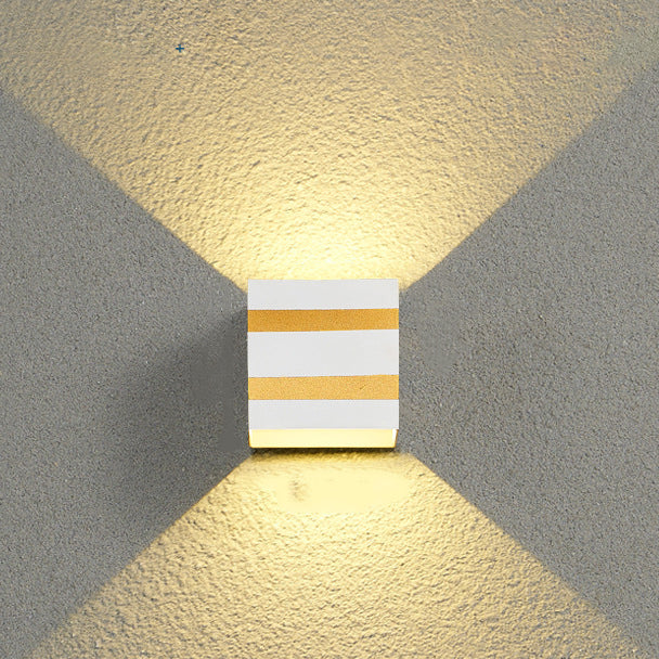Dalton Cube Wall Sconce, IP65 Waterproof LED Up Down Outdoor Light for Front Door & Fence Post