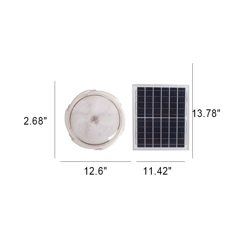 Solstice Solar Ceiling Light, White Solar Shed Light for Workshop, Summerhouse & Garden Room