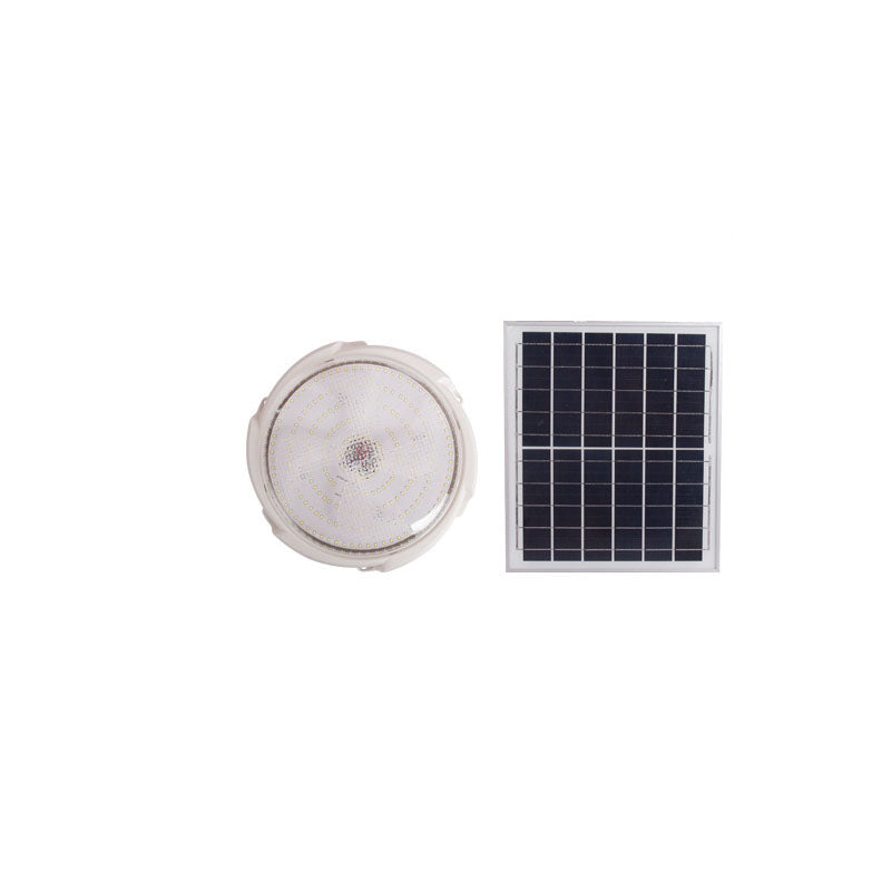Solstice Solar Ceiling Light, White Solar Shed Light for Workshop, Summerhouse & Garden Room
