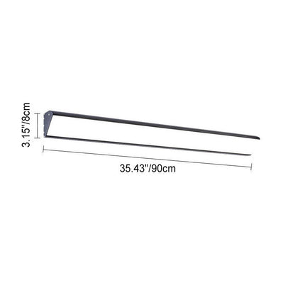 Ridley Wide Bar Wall Light, Black IP65 Waterproof LED Outdoor Linear Sconce for Garage, Facade & Garden Wall