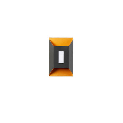 Aldridge Gold Trim Wall Light, Black Gold IP65 Waterproof LED Twin Beam Outdoor Sconce for Modern Facade