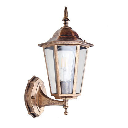 Ellerby Frosted Glass Wall Lantern, Black Bronze IP65 Waterproof Outdoor Porch Light for Front & Side Door