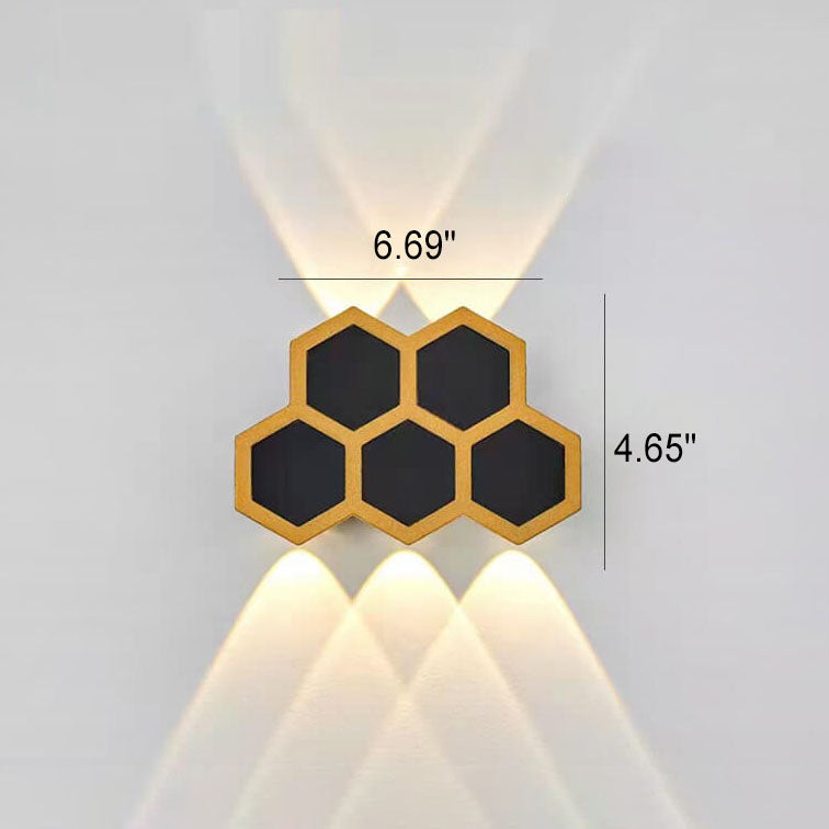 Comb Hexagon Wall Sconce, Honeycomb LED Outdoor Wall Light for Patio, Entrance & Garden Wall