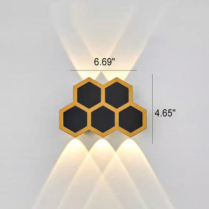 Comb Hexagon Wall Sconce, Honeycomb LED Outdoor Wall Light for Patio, Entrance & Garden Wall