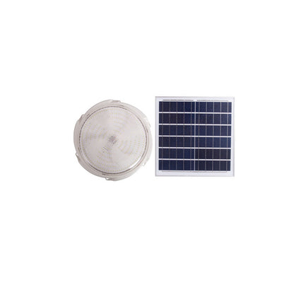 Solstice Solar Ceiling Light, White Solar Shed Light for Workshop, Summerhouse & Garden Room