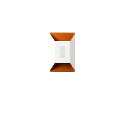 Aldridge Gold Trim Wall Light, Black Gold IP65 Waterproof LED Twin Beam Outdoor Sconce for Modern Facade
