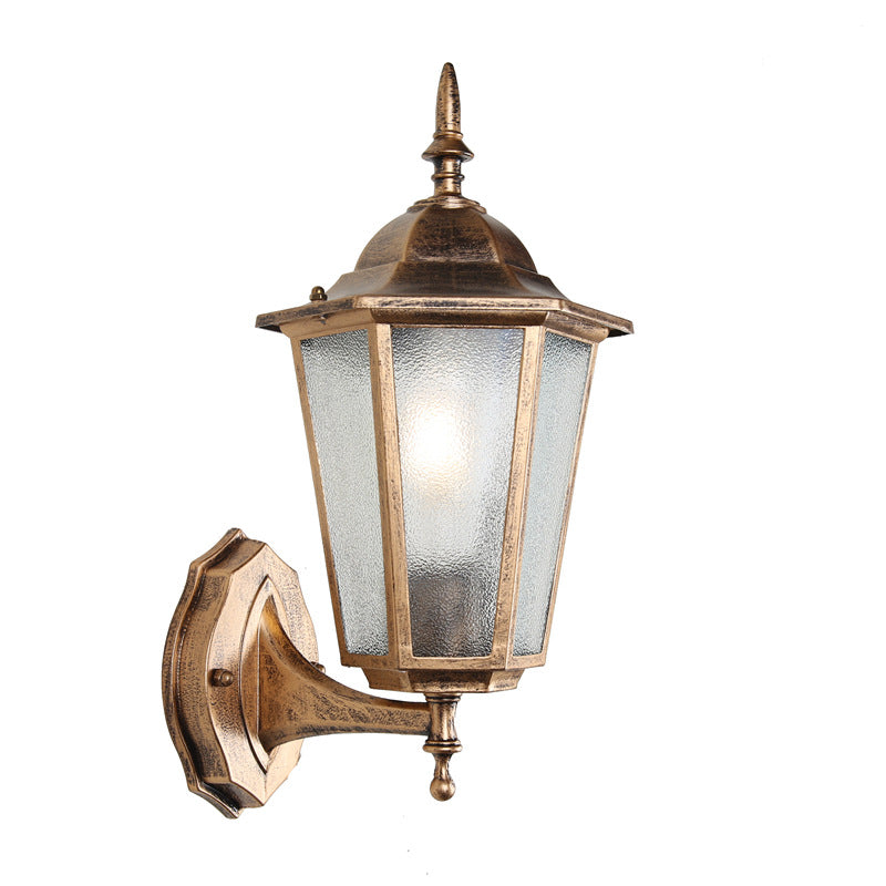 Ellerby Frosted Glass Wall Lantern, Black Bronze IP65 Waterproof Outdoor Porch Light for Front & Side Door