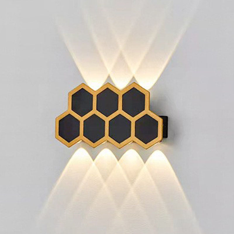 Comb Hexagon Wall Sconce, Honeycomb LED Outdoor Wall Light for Patio, Entrance & Garden Wall