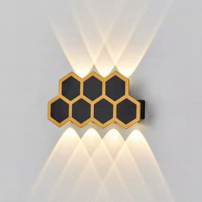 Comb Hexagon Wall Sconce, Honeycomb LED Outdoor Wall Light for Patio, Entrance & Garden Wall