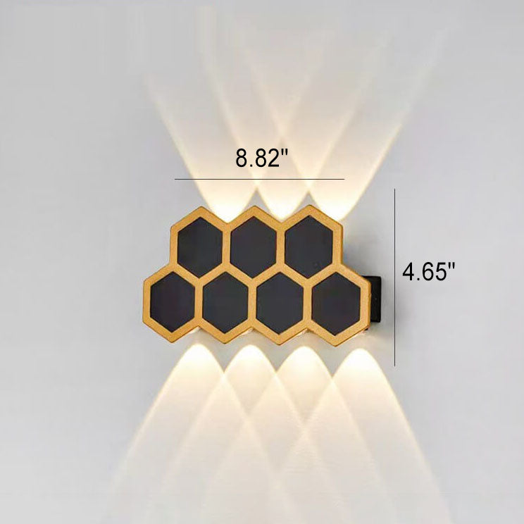 Comb Hexagon Wall Sconce, Honeycomb LED Outdoor Wall Light for Patio, Entrance & Garden Wall