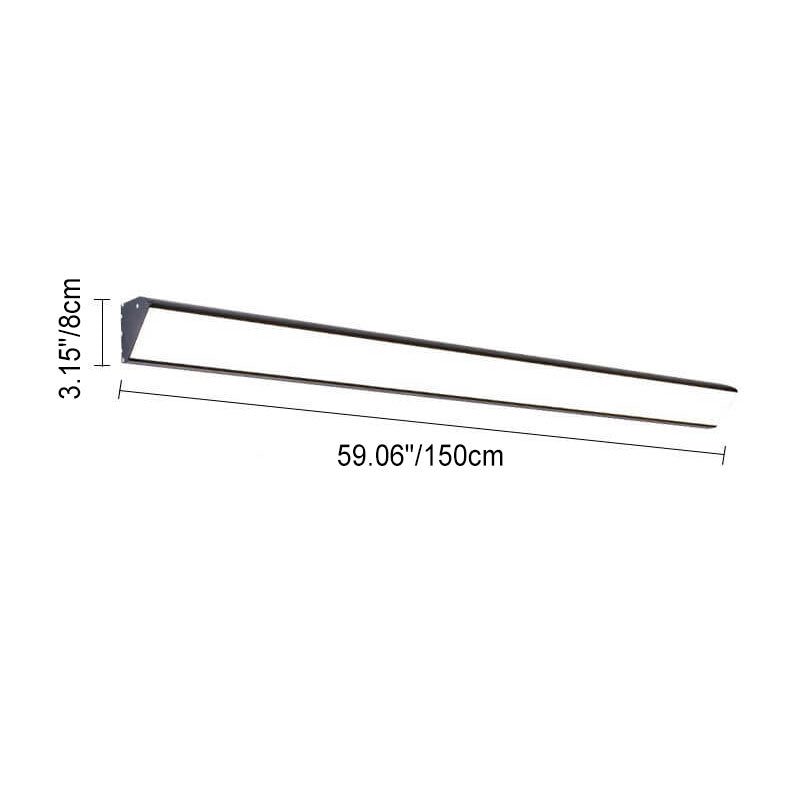 Ridley Wide Bar Wall Light, Black IP65 Waterproof LED Outdoor Linear Sconce for Garage, Facade & Garden Wall