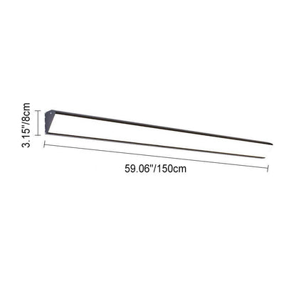 Ridley Wide Bar Wall Light, Black IP65 Waterproof LED Outdoor Linear Sconce for Garage, Facade & Garden Wall