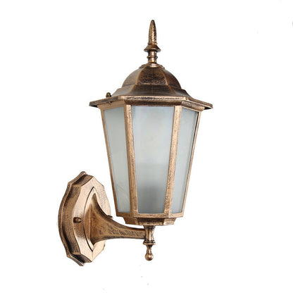 Ellerby Frosted Glass Wall Lantern, Black Bronze IP65 Waterproof Outdoor Porch Light for Front & Side Door