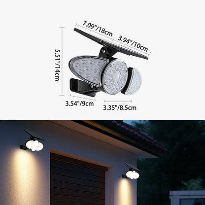 Norton Solar Wedge Sconce, Black Wireless Solar Outdoor Wall Light for Fence, Shed & Gate Post