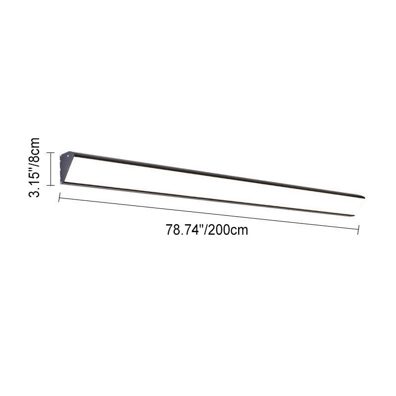 Ridley Wide Bar Wall Light, Black IP65 Waterproof LED Outdoor Linear Sconce for Garage, Facade & Garden Wall