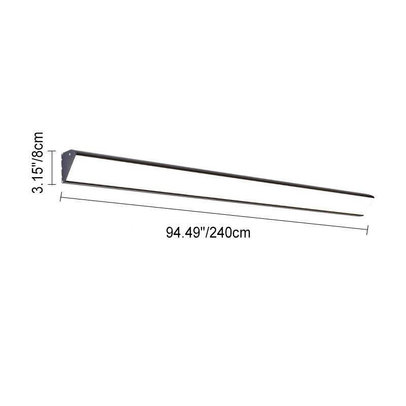 Ridley Wide Bar Wall Light, Black IP65 Waterproof LED Outdoor Linear Sconce for Garage, Facade & Garden Wall