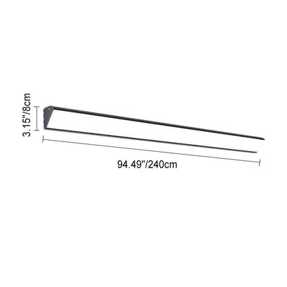 Ridley Wide Bar Wall Light, Black IP65 Waterproof LED Outdoor Linear Sconce for Garage, Facade & Garden Wall