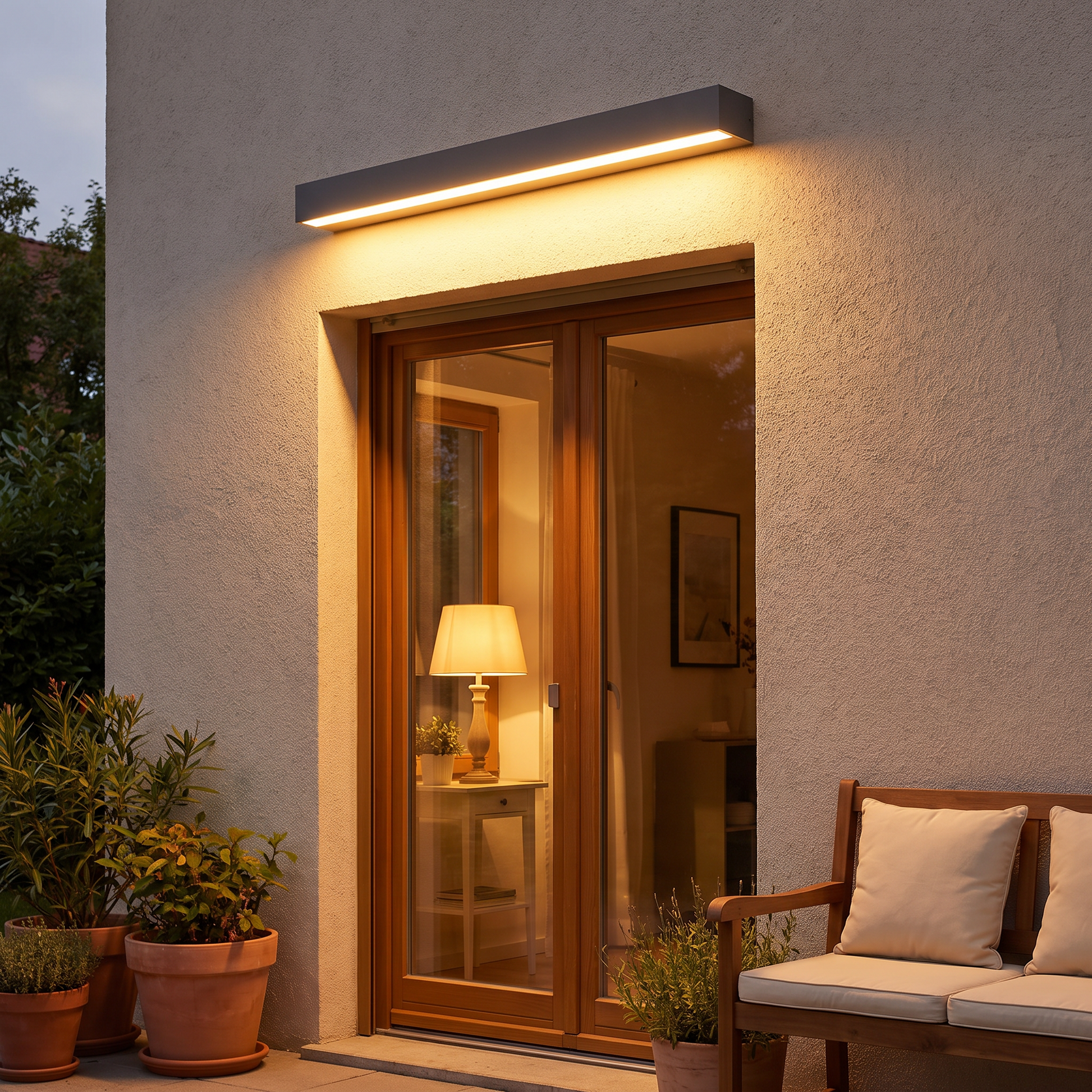 Outdoor lighting in use