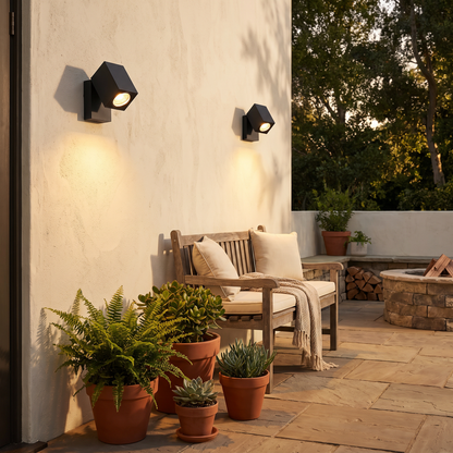 Outdoor lighting in use