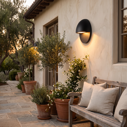 Outdoor lighting in use