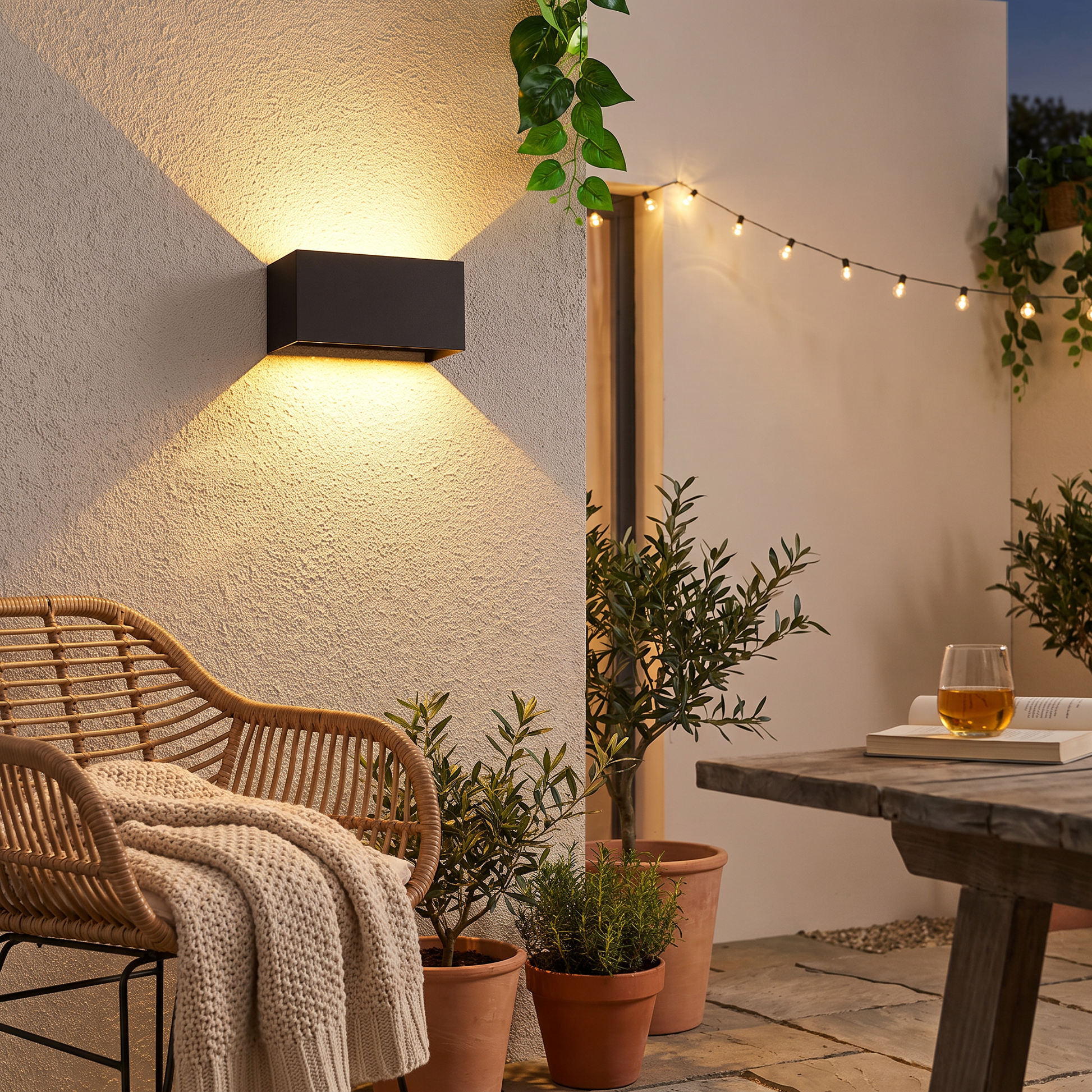 Outdoor lighting in use