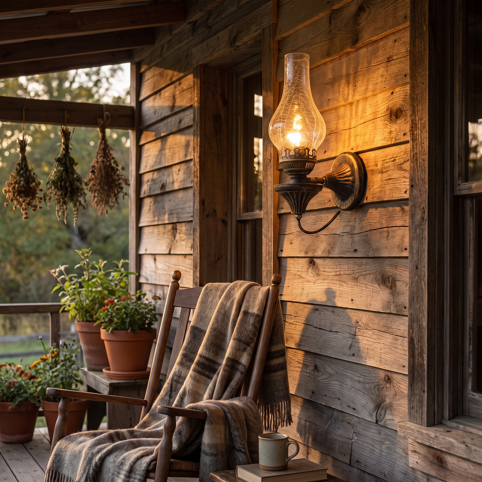 Outdoor lighting in use