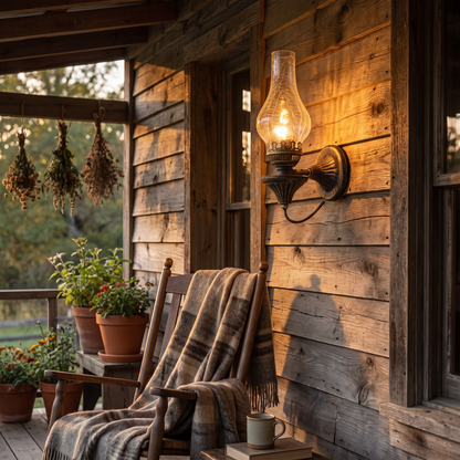 Outdoor lighting in use