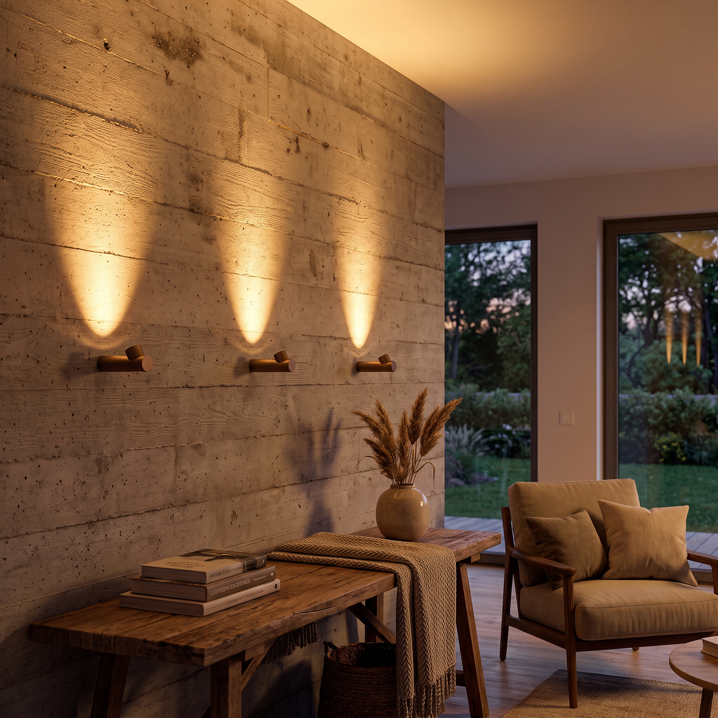 Outdoor lighting in use