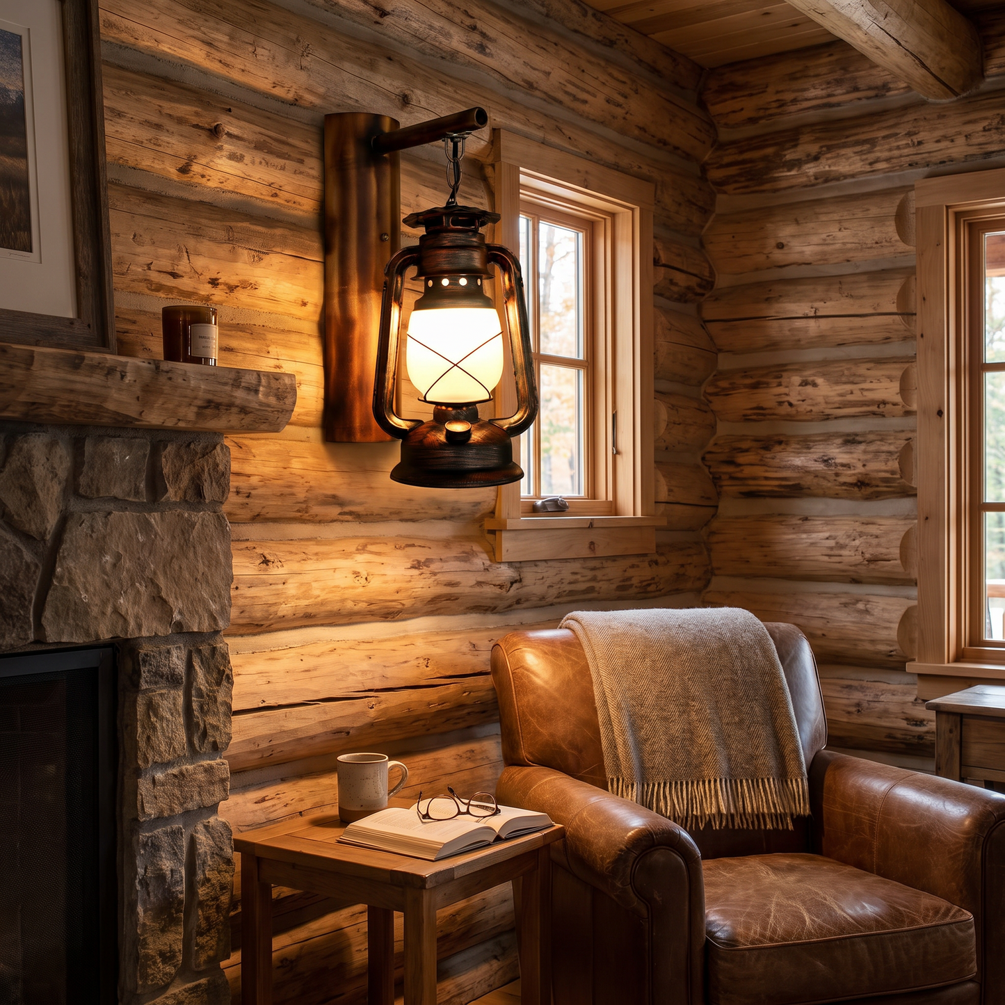 Outdoor lighting in use