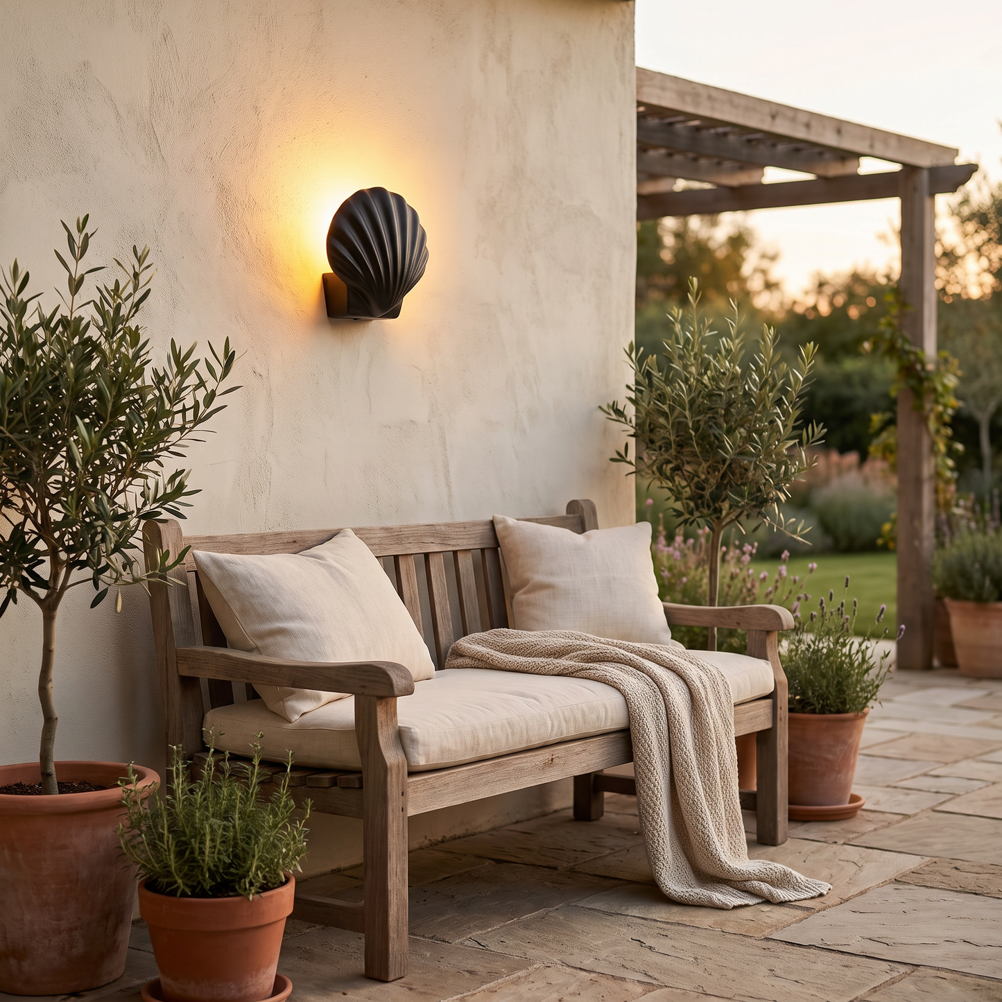Outdoor lighting in use