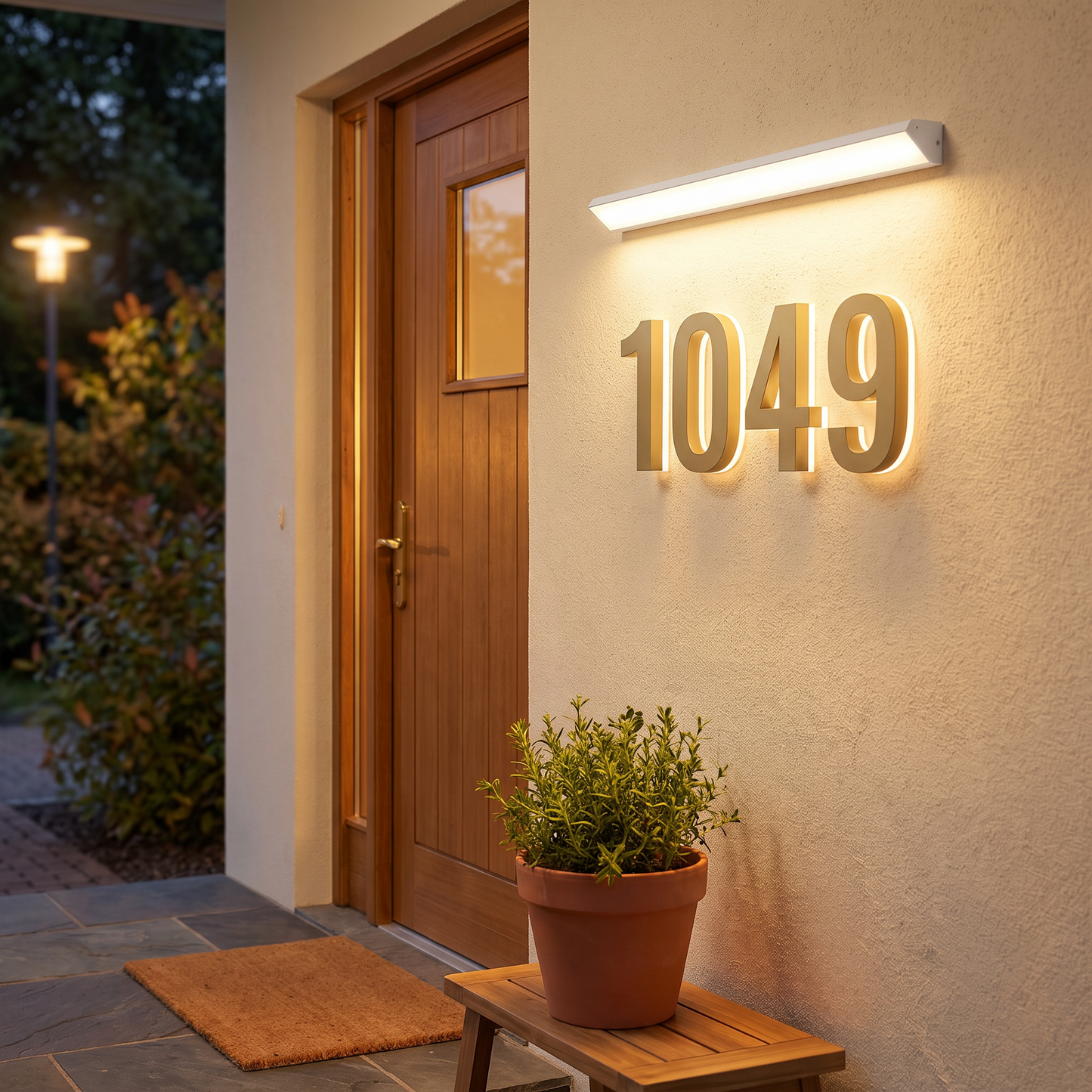 Outdoor lighting in use