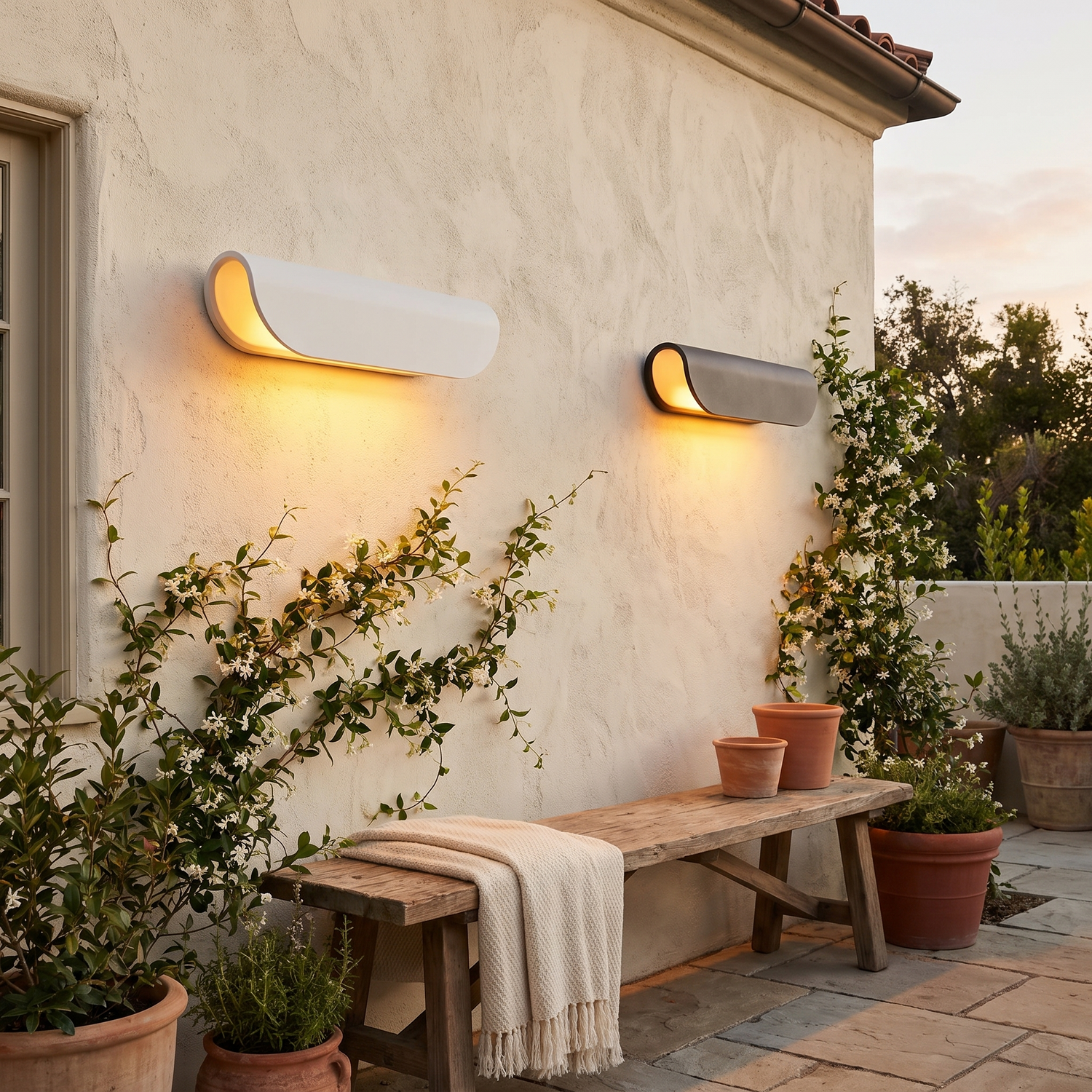 Outdoor lighting in use