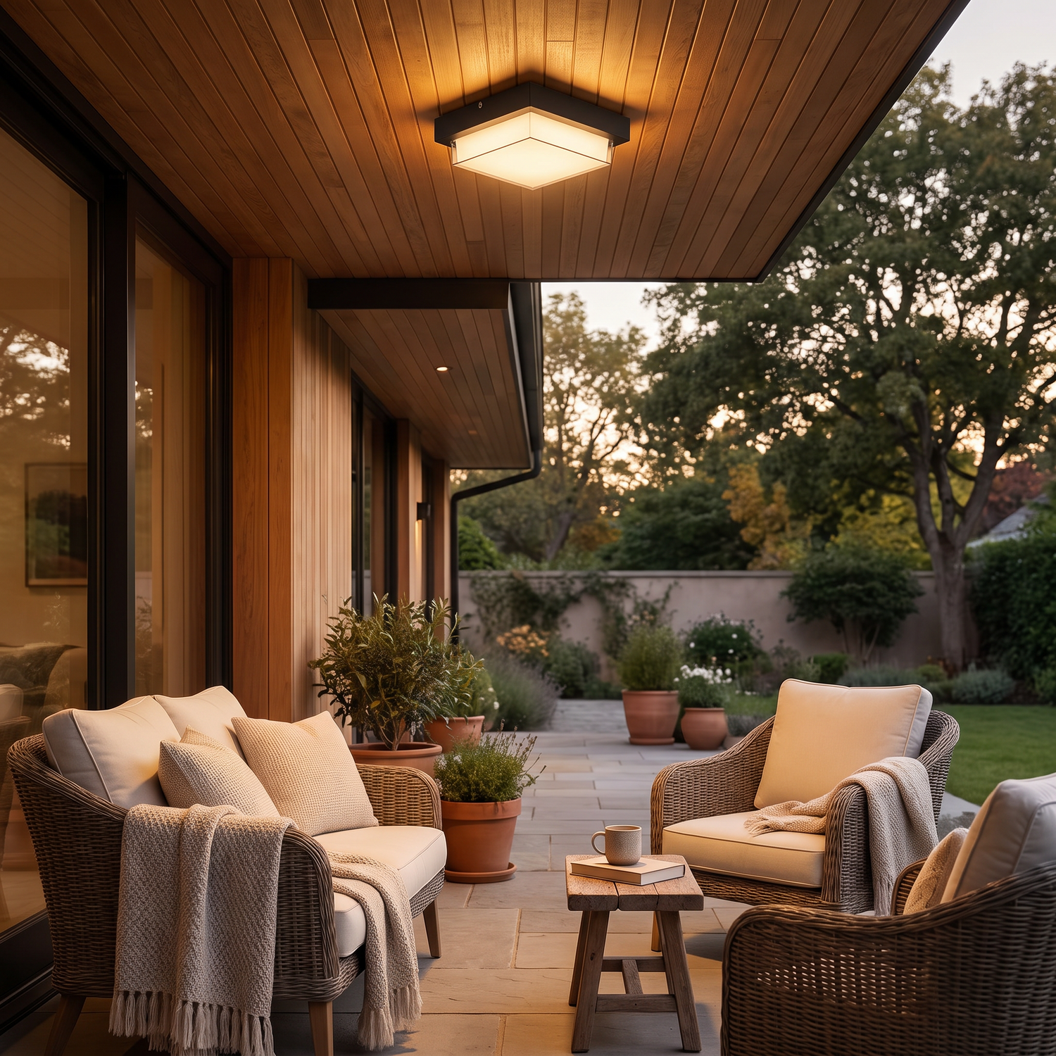 Outdoor lighting in use