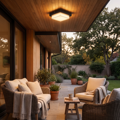 Outdoor lighting in use