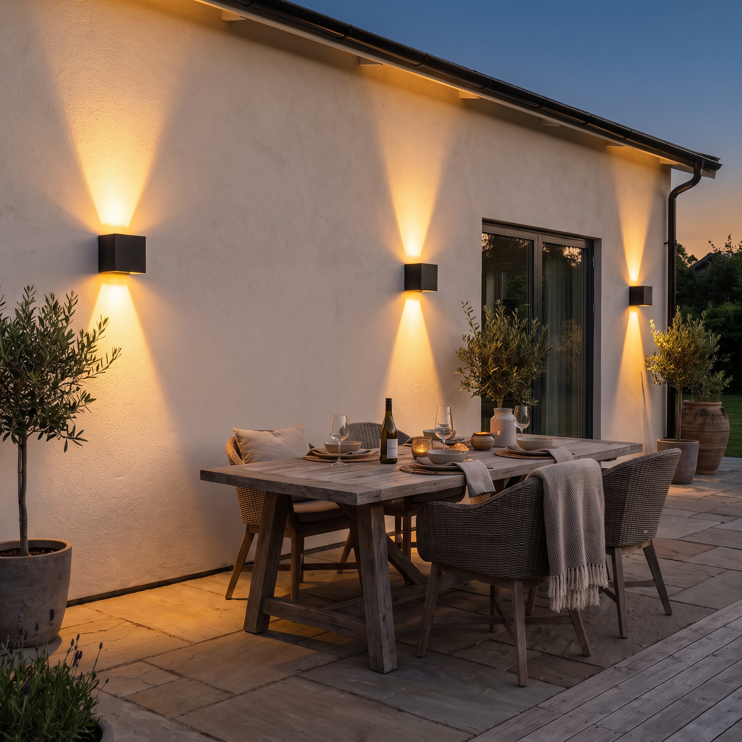 Outdoor lighting in use
